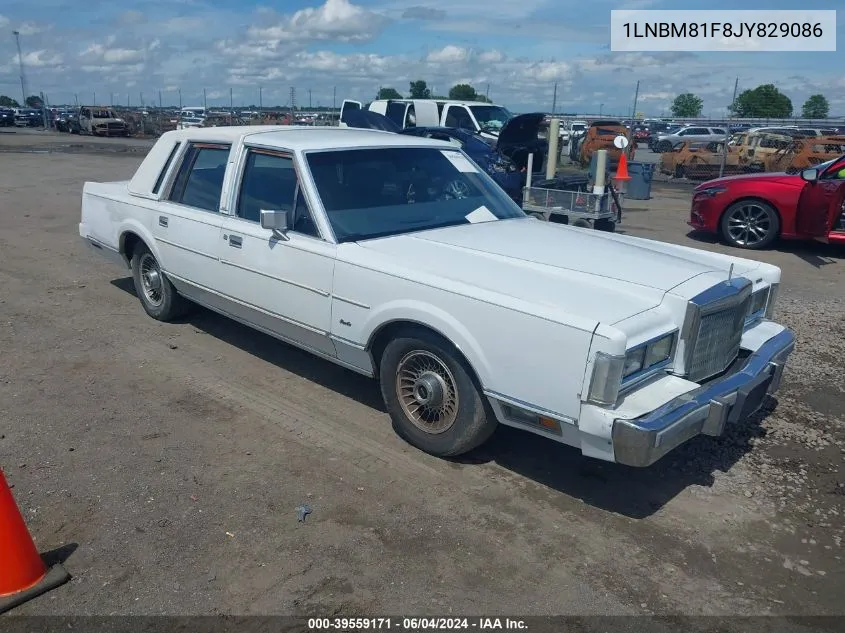 1LNBM81F8JY829086 1988 Lincoln Town Car