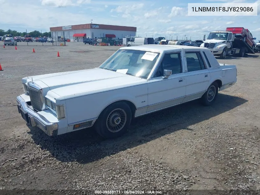 1988 Lincoln Town Car VIN: 1LNBM81F8JY829086 Lot: 39559171