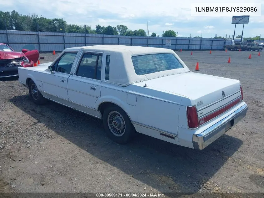 1988 Lincoln Town Car VIN: 1LNBM81F8JY829086 Lot: 39559171