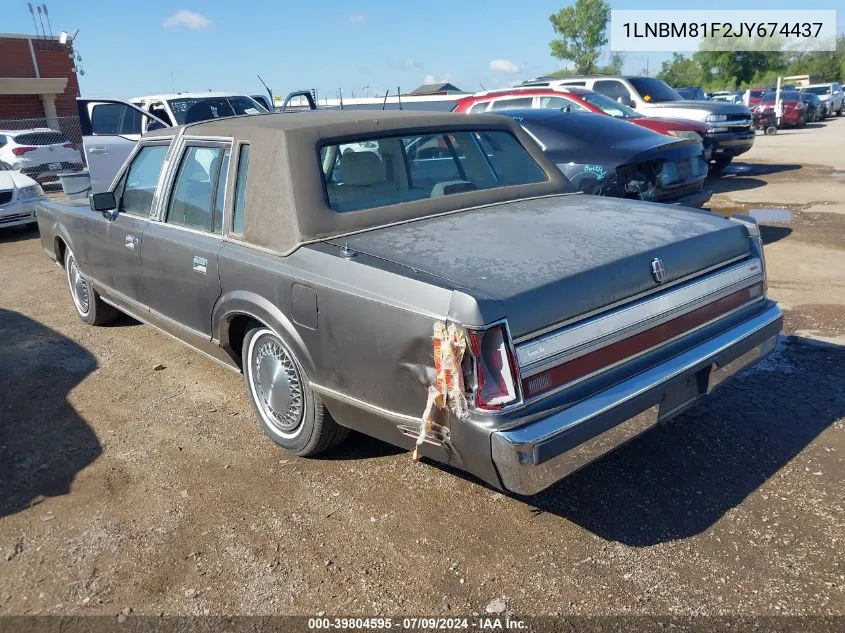 1LNBM81F2JY674437 1988 Lincoln Town Car