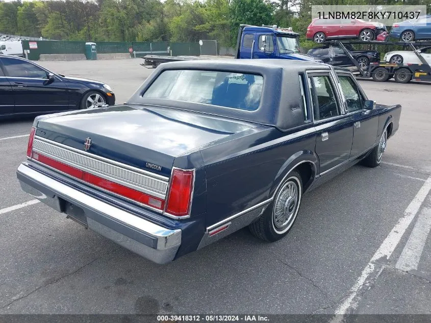 1989 Lincoln Town Car Signature VIN: 1LNBM82F8KY710437 Lot: 39418312