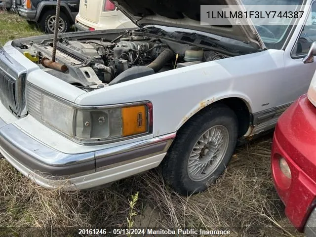 1LNLM81F3LY744387 1990 Lincoln Town Car