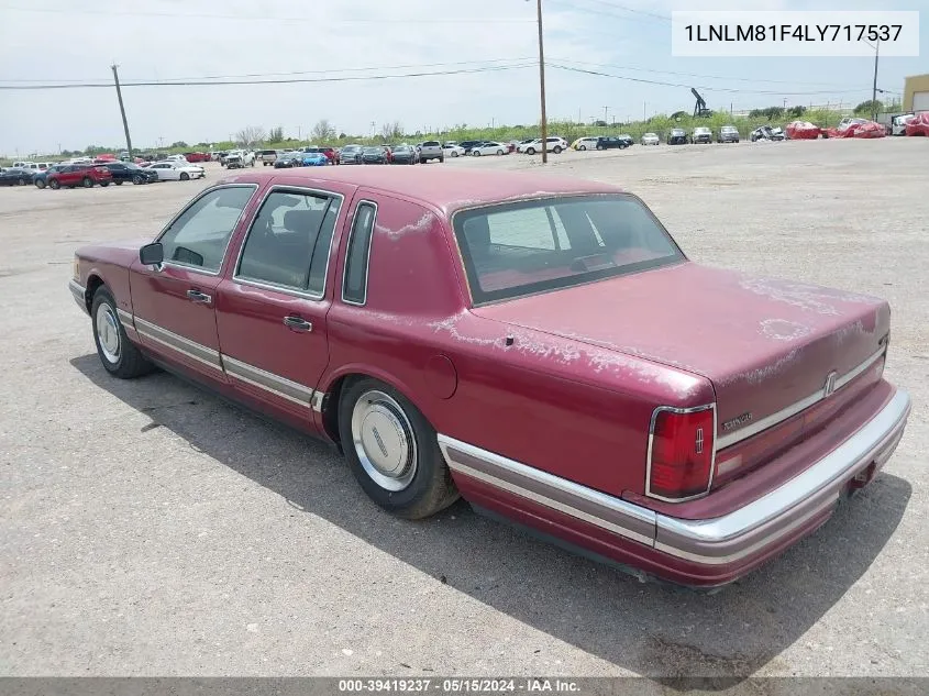 1990 Lincoln Town Car VIN: 1LNLM81F4LY717537 Lot: 39419237