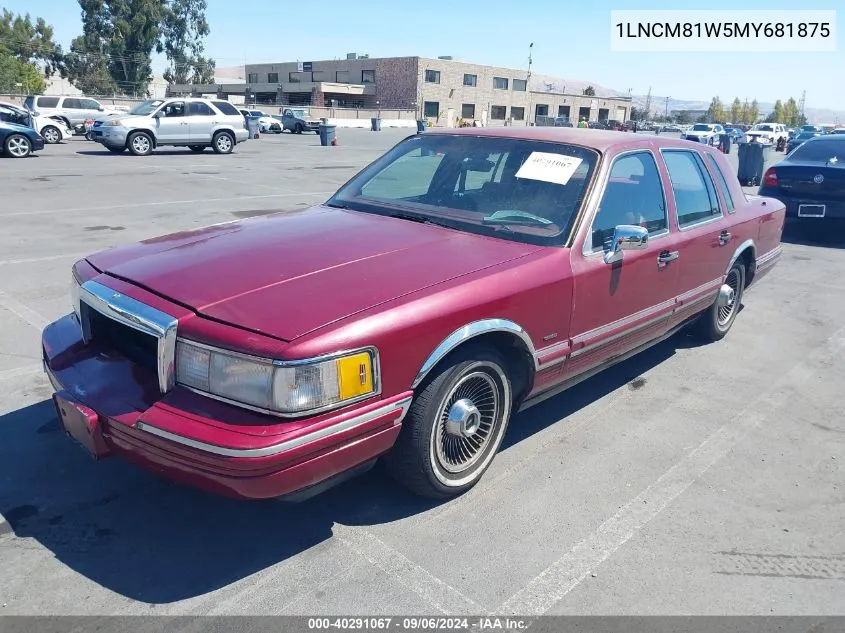 1991 Lincoln Town Car Executive VIN: 1LNCM81W5MY681875 Lot: 40291067