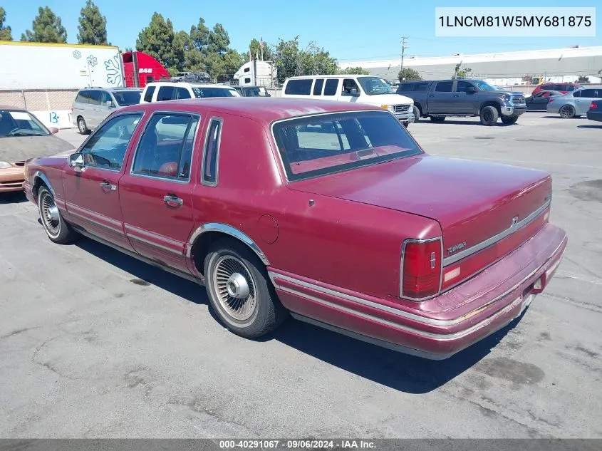 1LNCM81W5MY681875 1991 Lincoln Town Car Executive