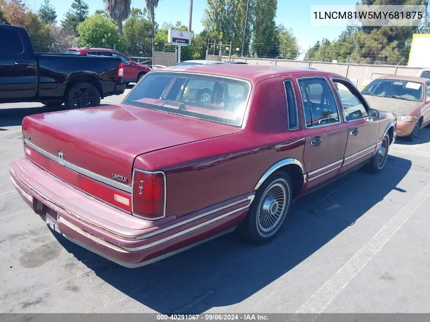 1991 Lincoln Town Car Executive VIN: 1LNCM81W5MY681875 Lot: 40291067