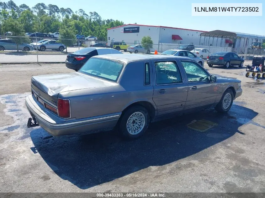 1996 Lincoln Town Car Executive VIN: 1LNLM81W4TY723502 Lot: 39433383