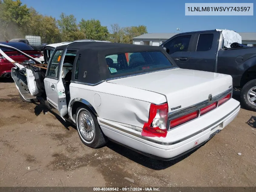 1997 Lincoln Town Car Executive VIN: 1LNLM81W5VY743597 Lot: 40369542