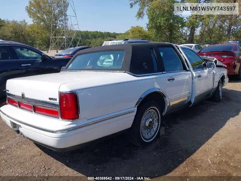 1LNLM81W5VY743597 1997 Lincoln Town Car Executive