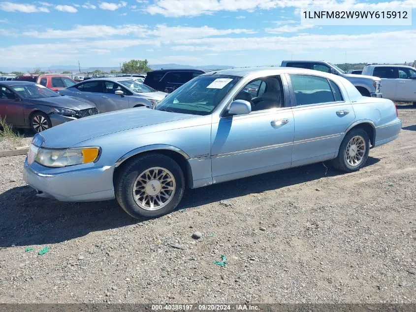 1LNFM82W9WY615912 1998 Lincoln Town Car Signature