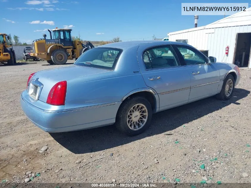 1LNFM82W9WY615912 1998 Lincoln Town Car Signature