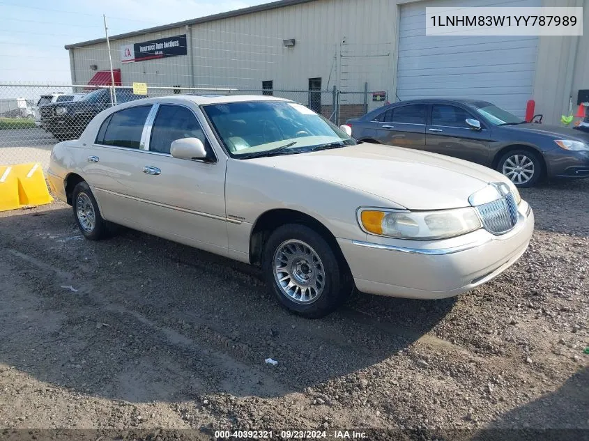 2000 Lincoln Town Car Cartier VIN: 1LNHM83W1YY787989 Lot: 40392321