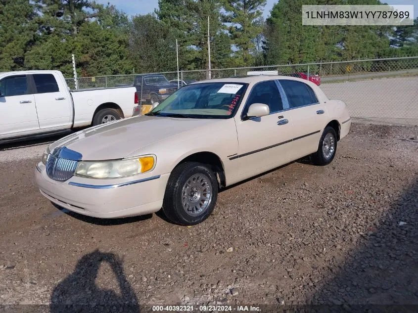 2000 Lincoln Town Car Cartier VIN: 1LNHM83W1YY787989 Lot: 40392321