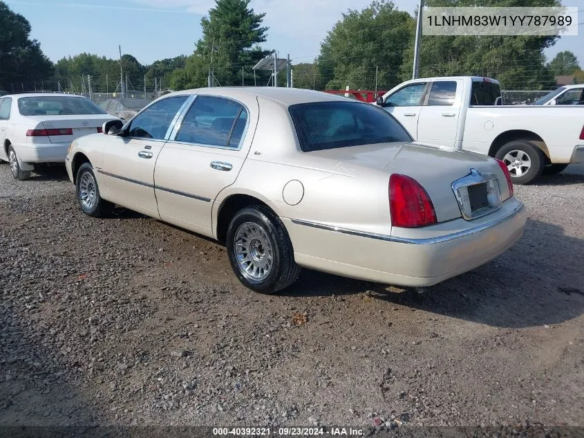 2000 Lincoln Town Car Cartier VIN: 1LNHM83W1YY787989 Lot: 40392321