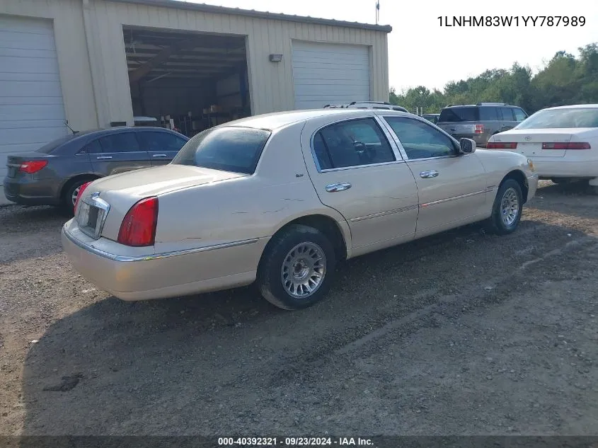 1LNHM83W1YY787989 2000 Lincoln Town Car Cartier