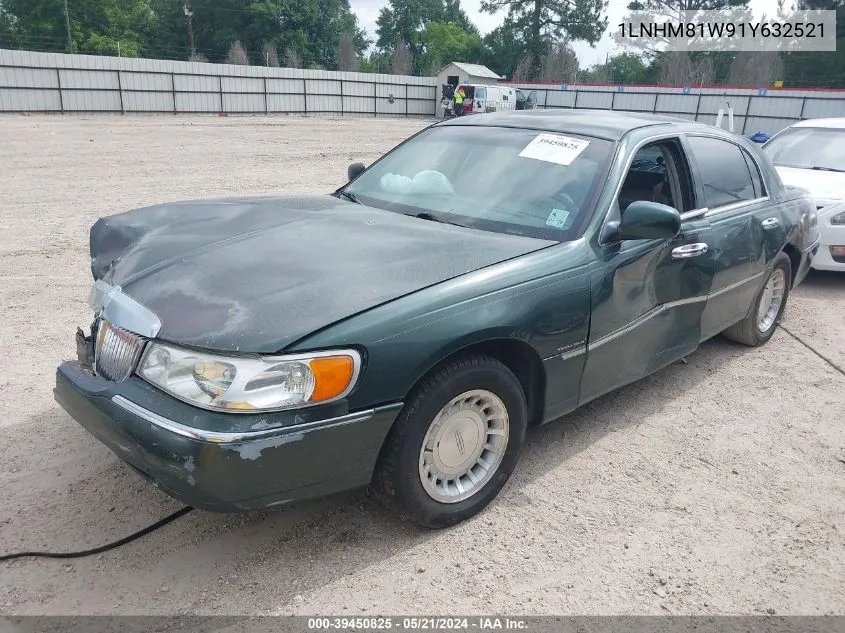 2001 Lincoln Town Car Executive VIN: 1LNHM81W91Y632521 Lot: 39450825