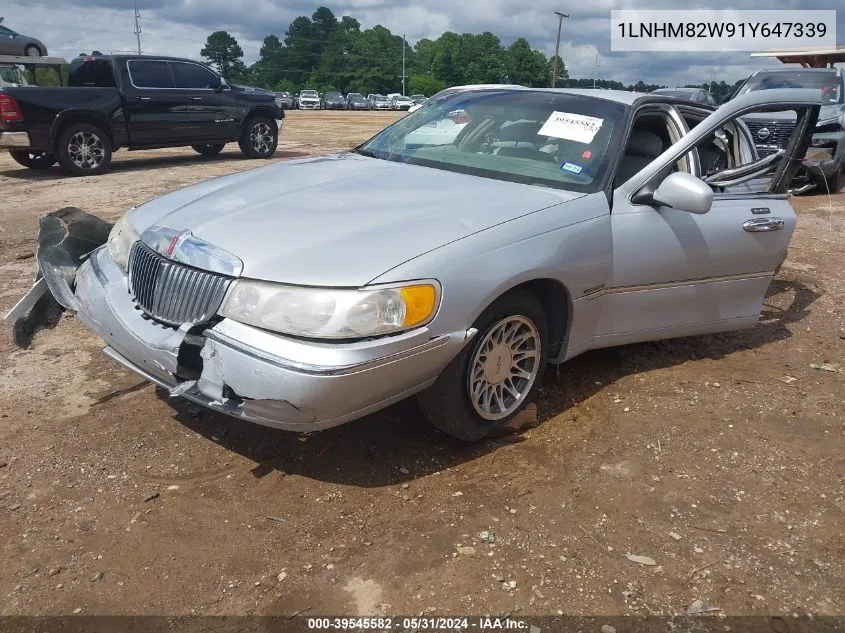 2001 Lincoln Town Car Signature VIN: 1LNHM82W91Y647339 Lot: 39545582