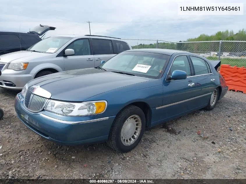 2001 Lincoln Town Car Executive VIN: 1LNHM81W51Y645461 Lot: 40066297