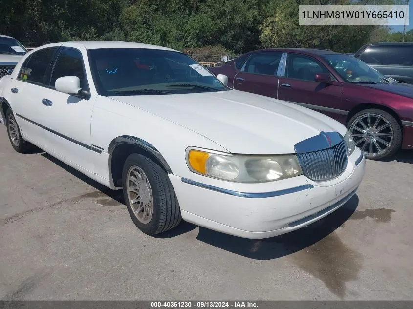 2001 Lincoln Town Car Executive VIN: 1LNHM81W01Y665410 Lot: 40351230