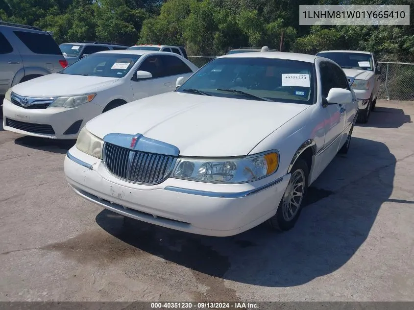 2001 Lincoln Town Car Executive VIN: 1LNHM81W01Y665410 Lot: 40351230