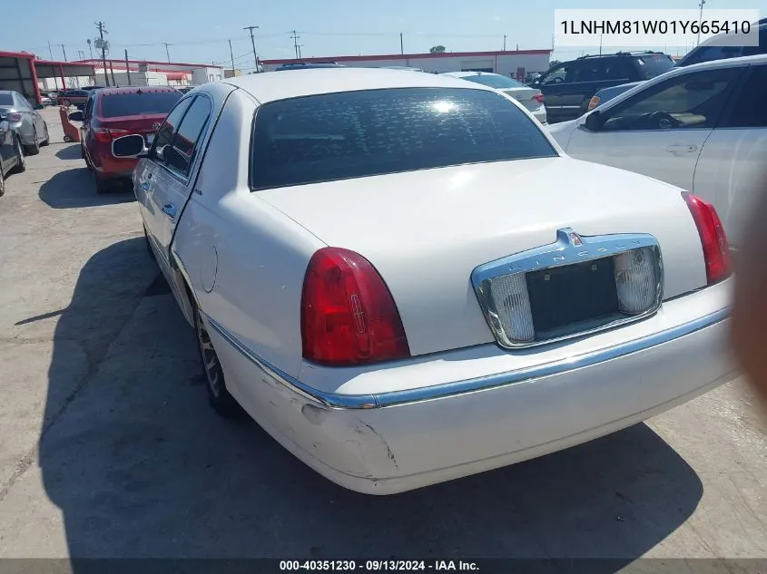 1LNHM81W01Y665410 2001 Lincoln Town Car Executive