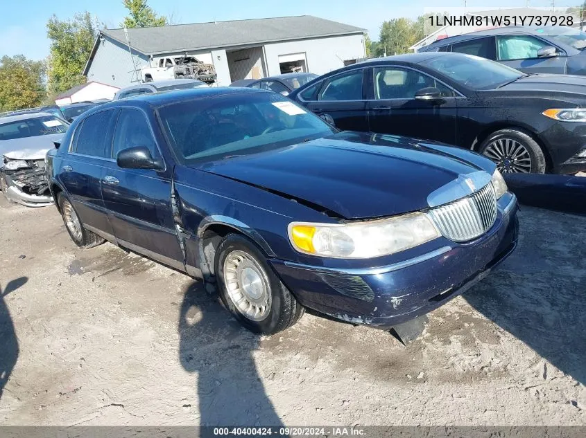 2001 Lincoln Town Car Executive VIN: 1LNHM81W51Y737928 Lot: 40400424