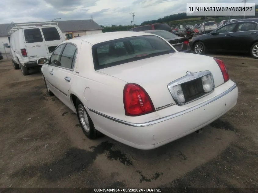 2002 Lincoln Town Car Executive VIN: 1LNHM81W62Y663422 Lot: 39484934