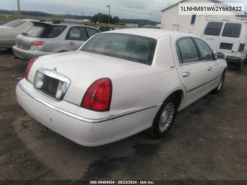 2002 Lincoln Town Car Executive VIN: 1LNHM81W62Y663422 Lot: 39484934