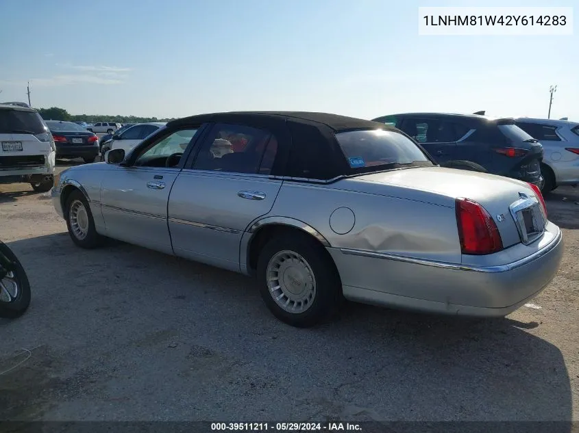 2002 Lincoln Town Car Executive VIN: 1LNHM81W42Y614283 Lot: 39511211