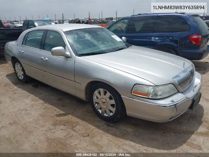 1LNHM83W83Y635894 2003 Lincoln Town Car Cartier