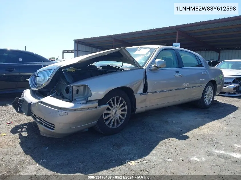 2003 Lincoln Town Car Signature VIN: 1LNHM82W83Y612598 Lot: 39478487