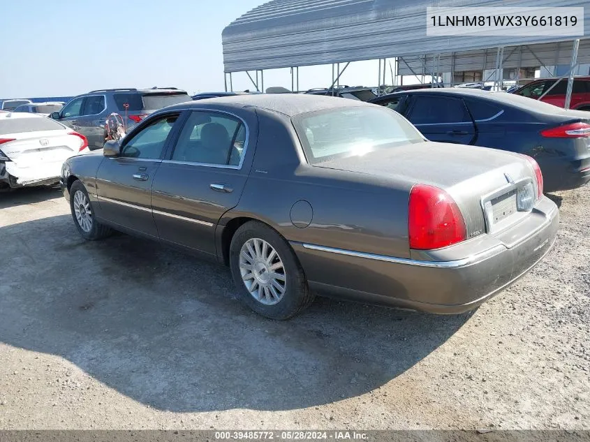 1LNHM81WX3Y661819 2003 Lincoln Town Car Executive