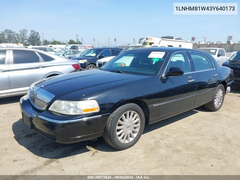 1LNHM81W43Y640173 2003 Lincoln Town Car Executive