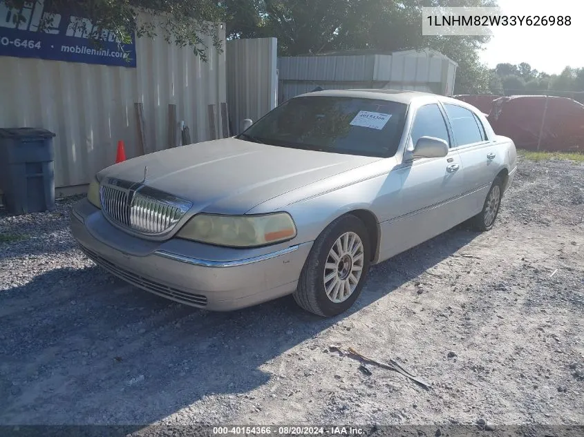 1LNHM82W33Y626988 2003 Lincoln Town Car Signature