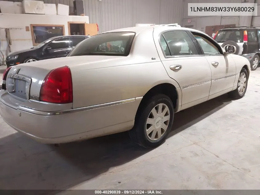 1LNHM83W33Y680029 2003 Lincoln Town Car Cartier