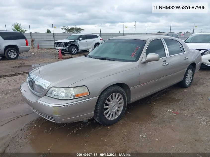 1LNHM82W53Y687906 2003 Lincoln Town Car Signature