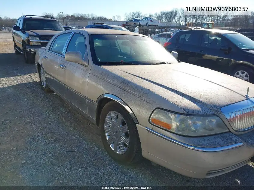 1LNHM83W93Y680357 2003 Lincoln Town Car Cartier