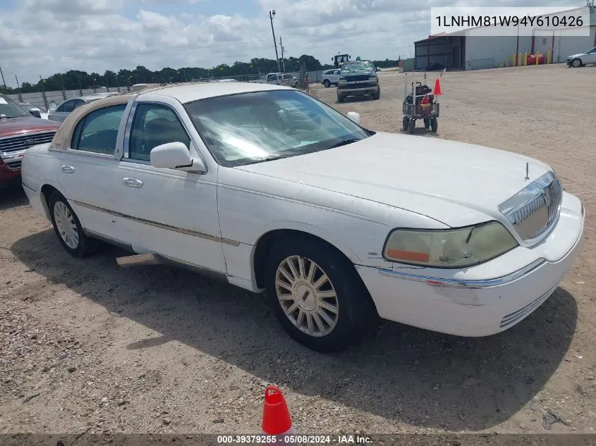 2004 Lincoln Town Car Signature VIN: 1LNHM81W94Y610426 Lot: 39379255