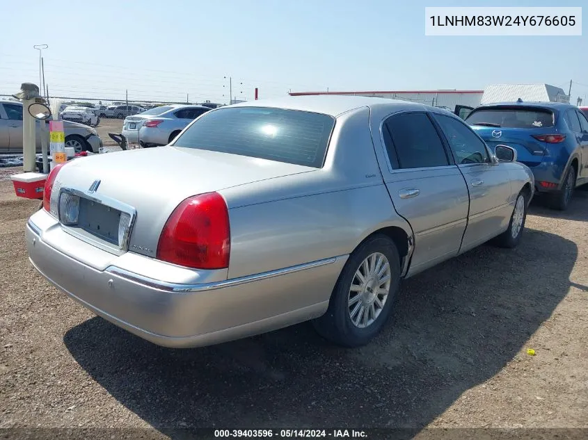 2004 Lincoln Town Car Ultimate VIN: 1LNHM83W24Y676605 Lot: 39403596