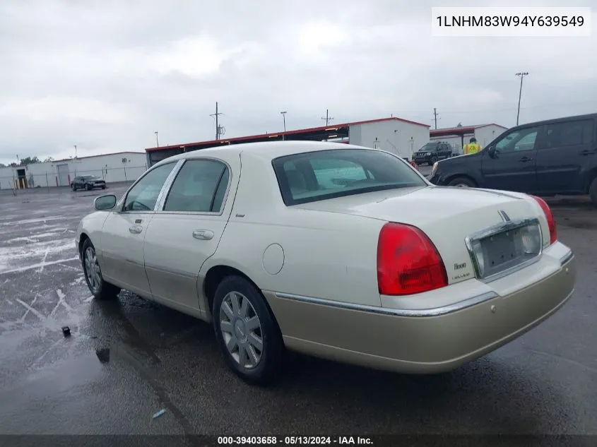 1LNHM83W94Y639549 2004 Lincoln Town Car Ultimate