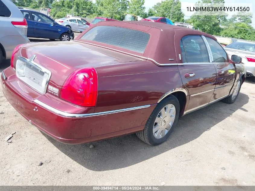 2004 Lincoln Town Car Ultimate VIN: 1LNHM83W44Y614560 Lot: 39494714