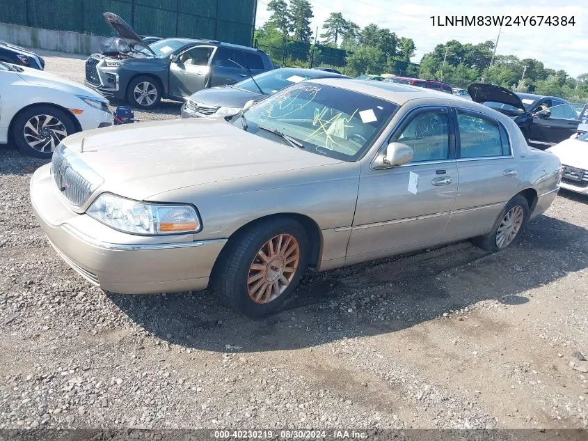 1LNHM83W24Y674384 2004 Lincoln Town Car Ultimate