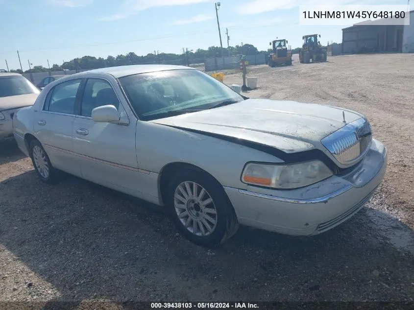 1LNHM81W45Y648180 2005 Lincoln Town Car Signature