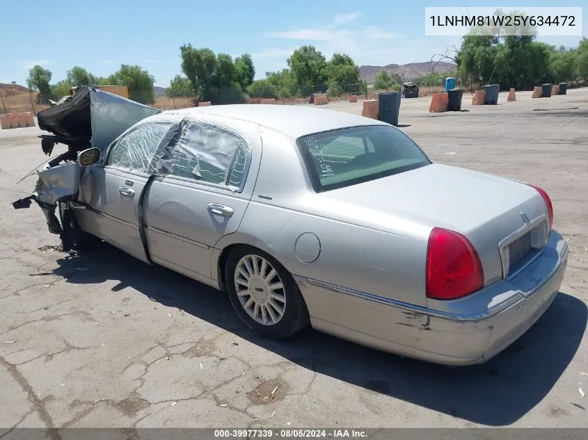 2005 Lincoln Town Car Signature VIN: 1LNHM81W25Y634472 Lot: 39977339