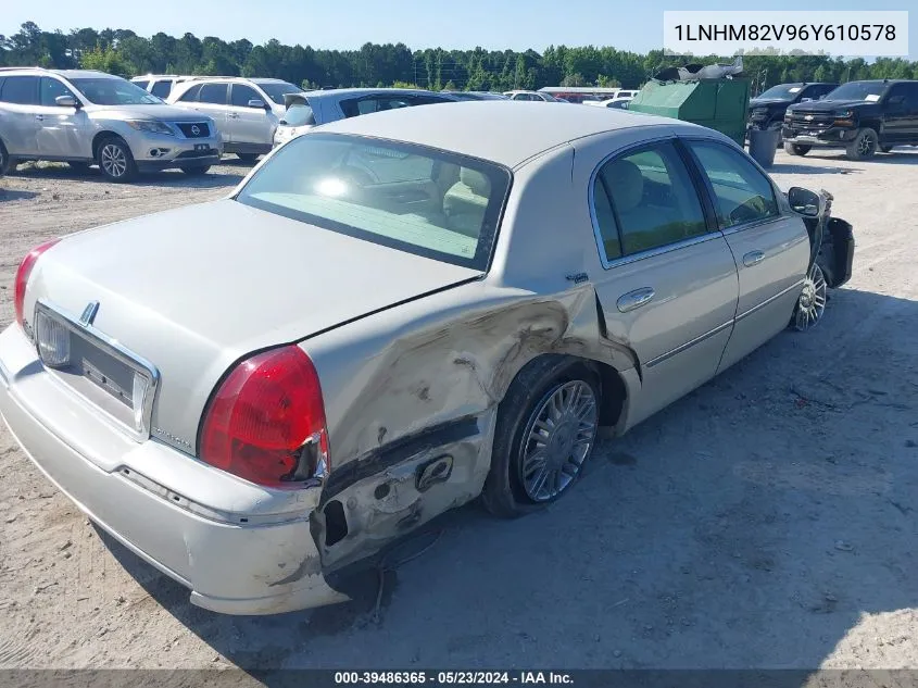 2006 Lincoln Town Car Signature Limited VIN: 1LNHM82V96Y610578 Lot: 39486365