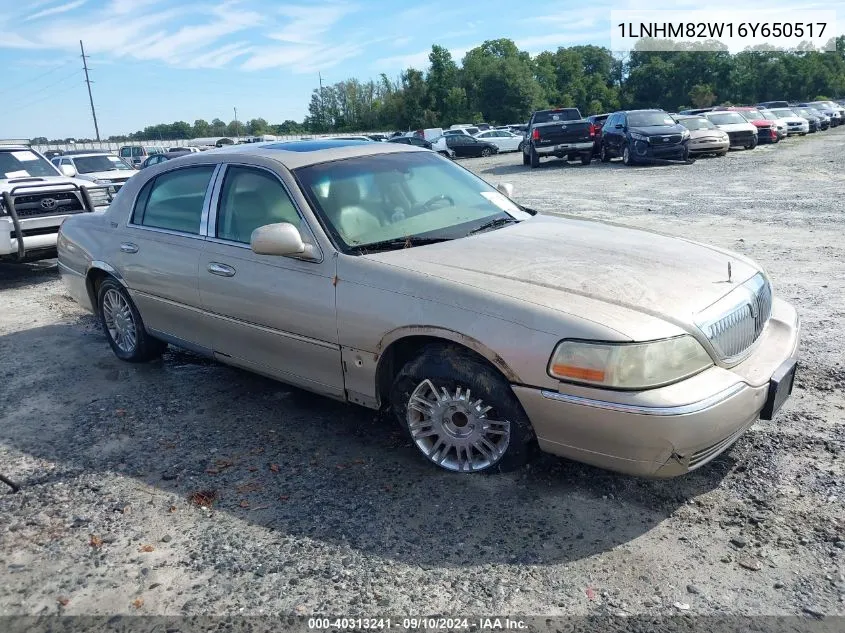 2006 Lincoln Town Car Signature Limited VIN: 1LNHM82W16Y650517 Lot: 40313241