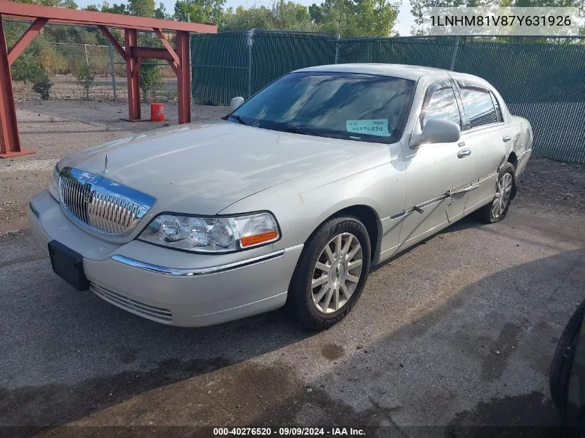 2007 Lincoln Town Car Signature VIN: 1LNHM81V87Y631926 Lot: 40276520