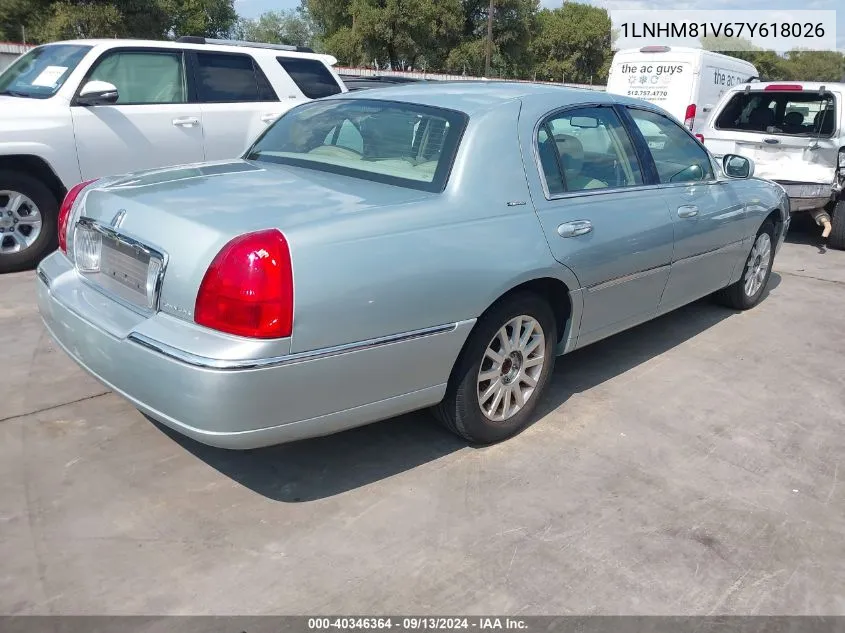 1LNHM81V67Y618026 2007 Lincoln Town Car Signature