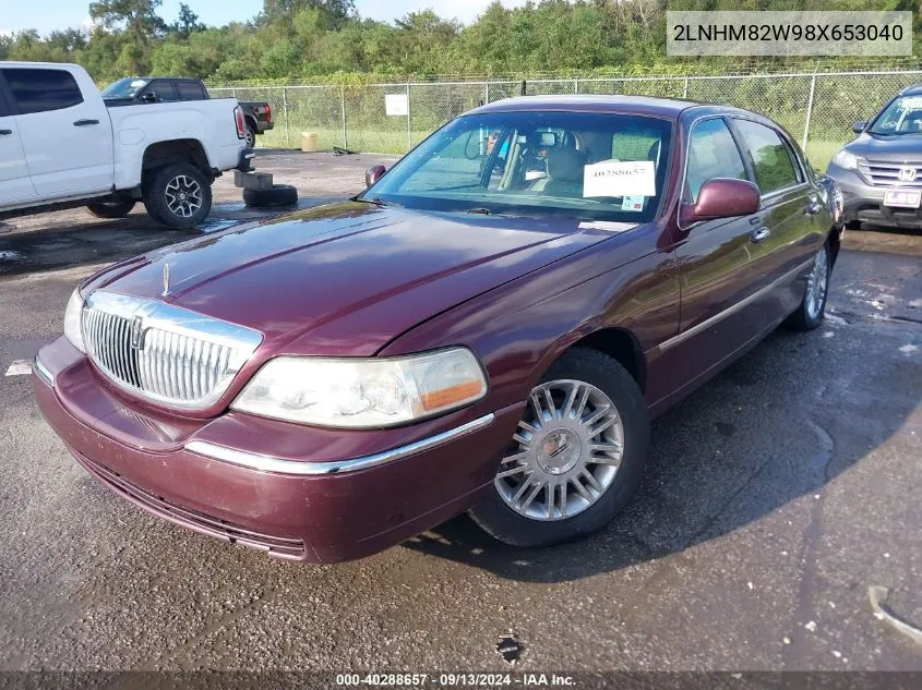 2008 Lincoln Town Car Signature Limited VIN: 2LNHM82W98X653040 Lot: 40288657