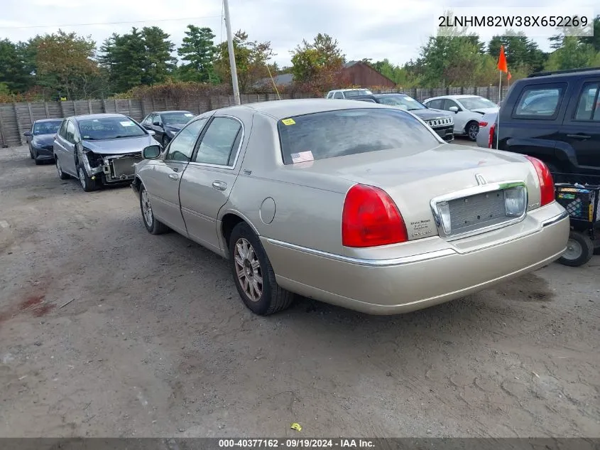 2008 Lincoln Town Car Signature Limited VIN: 2LNHM82W38X652269 Lot: 40377162